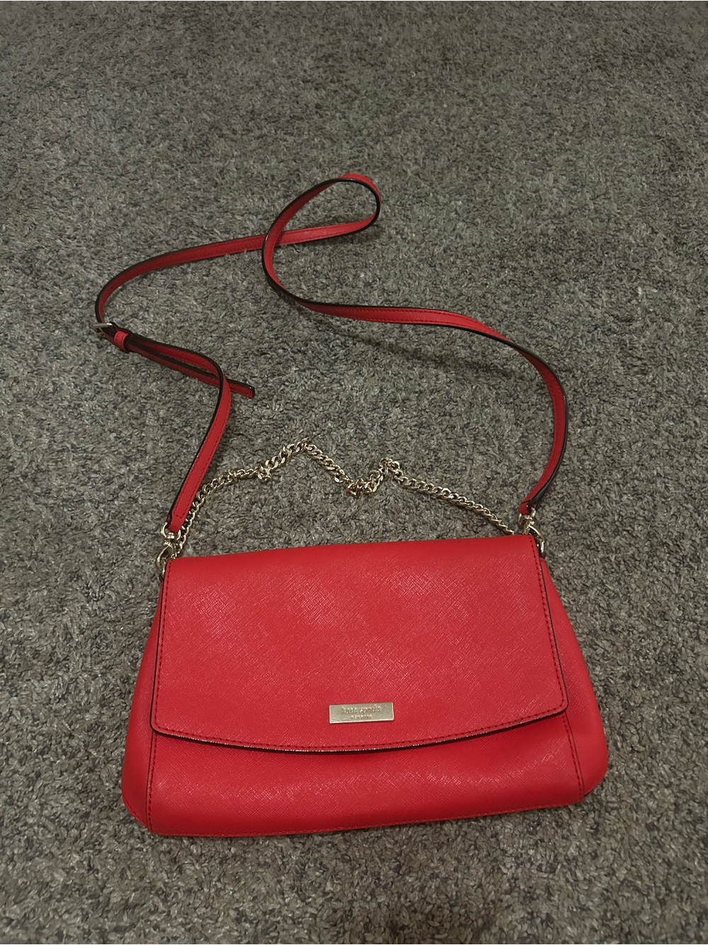 Kate Spade Greer Laurel Way Hot Chili Red Crossbody Clutch